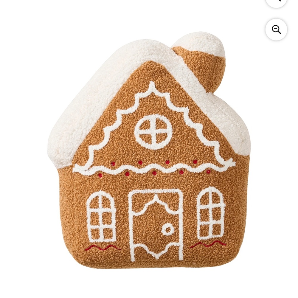 New! My Texas House 16"x 14" Gingerbread House Shaped Decorative Pillow